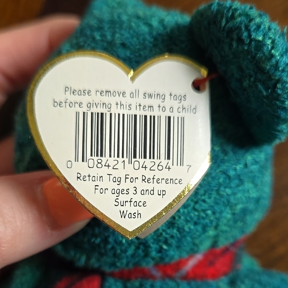 Ty Teal Bear Plush Toy - Picture 3 of 5